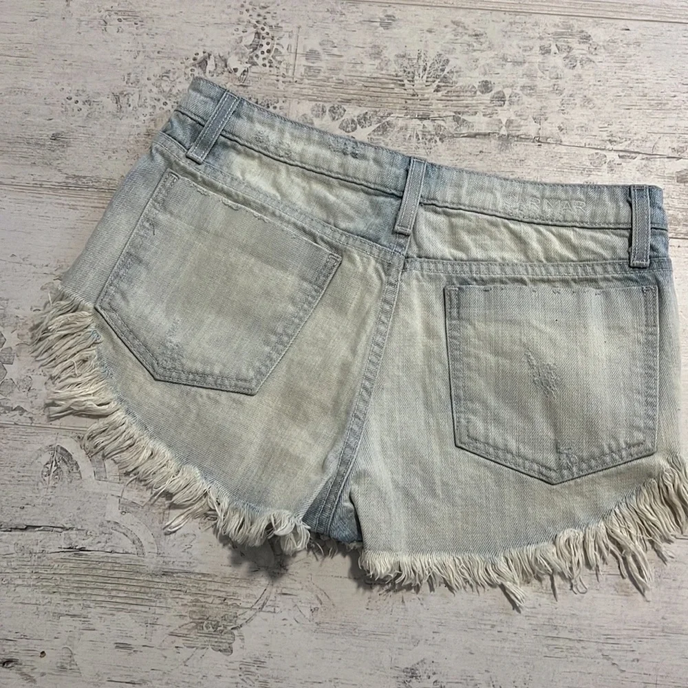 Carmar Bleached Lace Destressed Jean Shorts sz 28